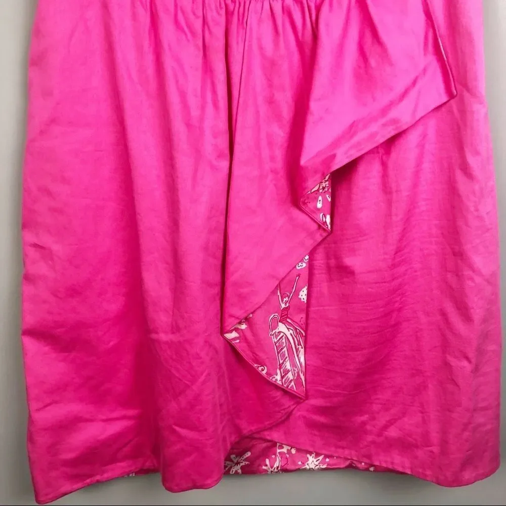 LILLY PULITZER | Crystal Dress in Hotty Pink Embellished Strapless Women’s 14 - Picture 6 of 12